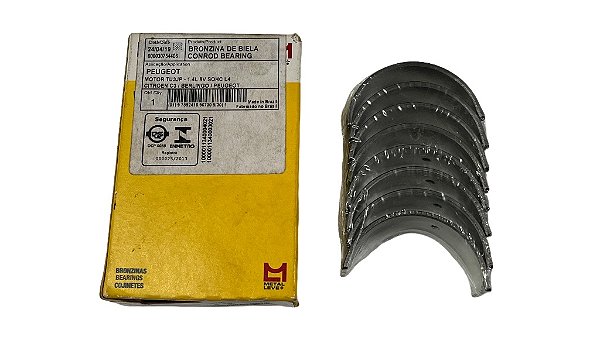 Jogo Bronzina Biela Motor TU3JP Peugeot 206 207 Citroen C3 Berlingo BB542J STD Marca Mahle/Metal Leve