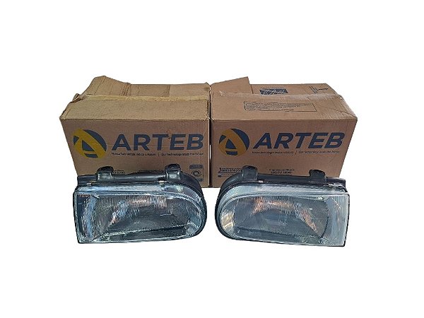 Par Farol Principal Dianteiro LD LE Volkswagen Gol Parati e Saveiro G2 de 95 a 99 Original Arteb 0160181 0160182