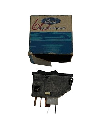 Interruptor Botao Limpador Vidro Traseiro Del Rey 1985 a 1991 Original Ford 83EU17K478A Novo de Época