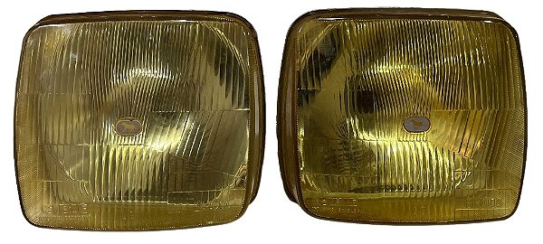 Par Farol LD Direito LE Esquerdo Amarelo BI IODO Chevette 1980 a 1982 Original CIBIE 700646 700647 Novos de Época