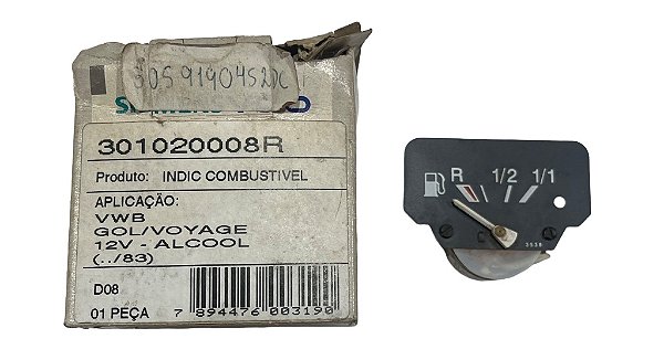 Indicador de Combustivel Gol Voyage 80 a 83 12V Alcool Original VDO 301020008R Novo de Época