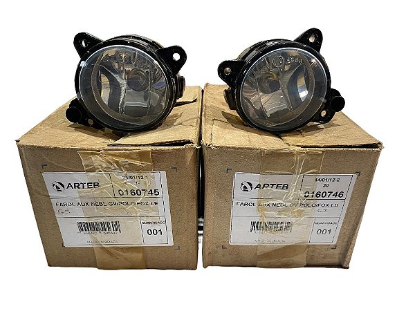 Par de Farol de Milha Auxiliar Neblina LE e LD do VW Gol Saveiro Voyage GV Polo e Fox G5 de Original ARTEB 0160745