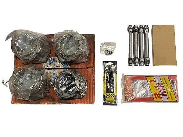 Kit Motor Pistões Anéis Camisas Fusca Brasília Kombi Variant Karman Guia 1300 1967 a 06/1982 Gasolina Original Mahle