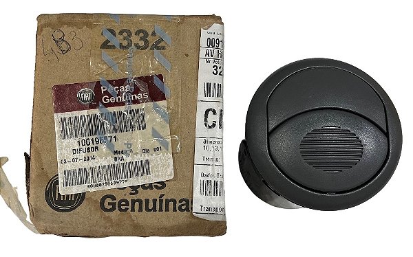 Difusor Ar Fiat Palio Siena 2012 a 2019 Original Fiat 100196207 Novo de Época
