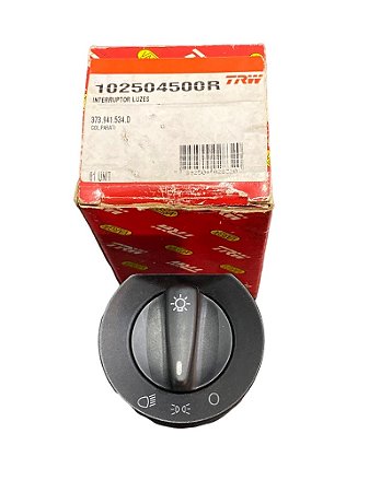 Interruptor Chave de Luz Rotativo 12V VW Gol 96 a 99 Parati 96 a 99 Saveiro 97 a 00 Original TRW 102504500R Logo Raspada