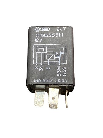 Rele Limpador Parabrisa 12V Toyota VW Gol Parati Passat Saveiro Original VW 1119555311 Novo de Época