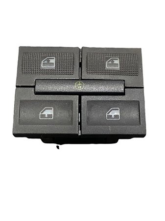 Botão Interruptor Vidro Elétrico Duplo Com Bloqueio Vidros Gol Parati 1999 a 2006 Original VW 373959851G Logo VW Raspado