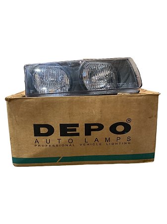Farol Dianteiro Lente Lisa do Lado Direito da BMW Série 3 E36 Sedan e Coupé de 1992 a 1999 DEPO 3441102RUS Novo de Época