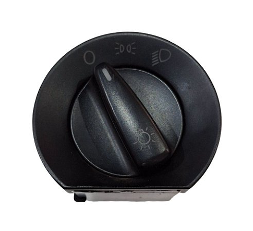 Interruptor Chave de Luz Rotativo 12V VW Gol 96 a 99 Parati 96 a 99 Saveiro 97/00 Original VW 373941534D Logo VW Raspada