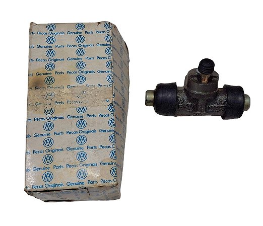 Cilindro de Roda Traseira Fusca 1200 1300 1600 Com Eixo 5 Furos Pescoço Alto 60 a 76 Com Logo VW Original VW 113611055B