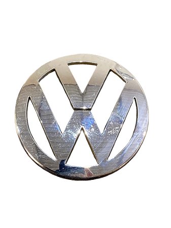 Emblema Cromado da Tampa do Porta-Malas Original VW 6Q0853630A VW Gol Golf Fox Voyage Usado