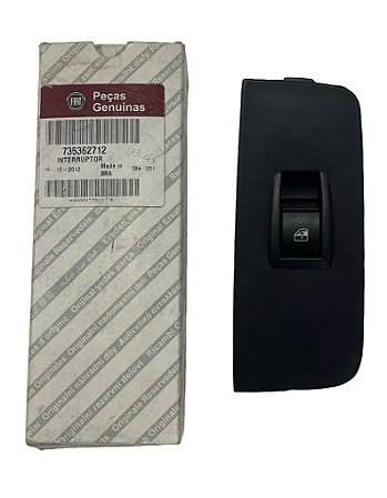 Botão Interruptor Vidro Elétrico Traseiro Lado Esquerdo Fiat Palio Siena 2004 a 2020 Original Fiat 735362712 Novo