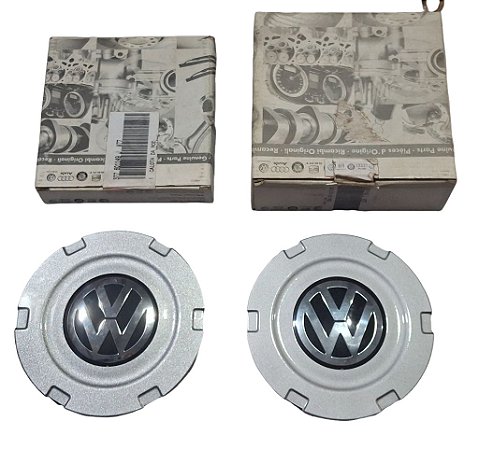 Par Calota Central Miolo VW Gol de 1994 a 2002 Parati de 1996 a 2002 e Saveiro de 1994 a 2006 Original VW 377601149JM77