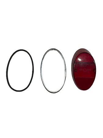 Conjunto de Lanterna Lente Ruby Traseira VW Fusca 1200 e 1300 Nova de Época