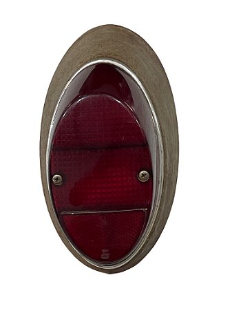 Lanterna Lente Ruby Traseira VW Fusca 1200 e 1300 com Aro Parafusos e Friso Nova de Época