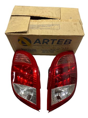 Par de Lanterna Traseira do FORD Ka de 2001 a 2007 Cristal Original FORD 2S5513405AC 2S5513404AC Novas de Época