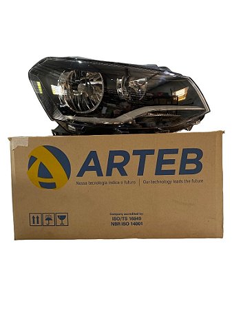 Farol Dianteiro Foco Duplo do Lado Direito do VW Gol Voyage e Saveiro G6 de Original ARTEB 0160820 Novo de Época