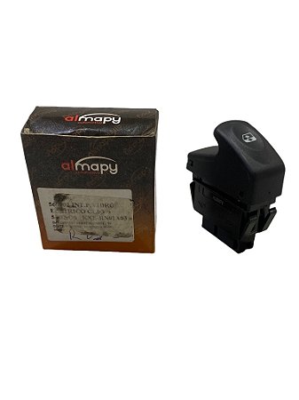 Botão Interruptor Vidro Elétrico 5 Terminais Porta Dianteira LED Laranja Renault Clio Mégane Marca ALMAPY 560002
