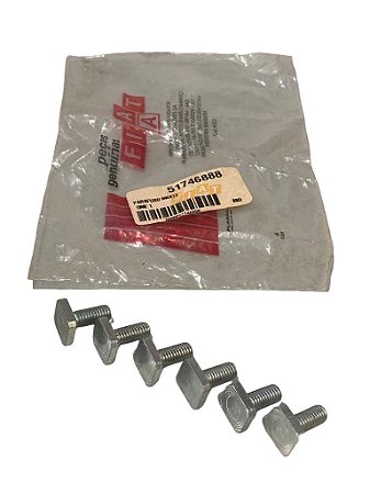 Kit 6 Parafuso M6x12 do Para-lamas Fiat Doblò Idea Novo Uno Palio Strada Original FIAT 51746888 Novo de Época