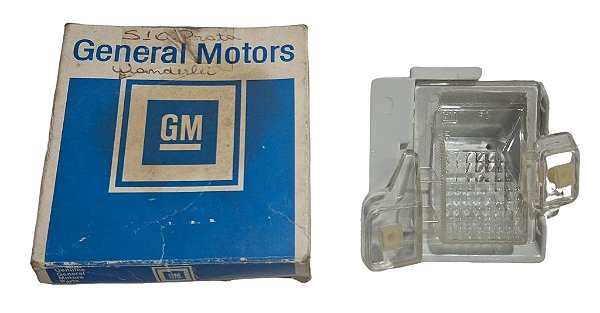 Lanterna Luz de Placa Traseira Lado Direito do GM S10 de 1995 a 2000 Original GM 93230230 Nova de Época