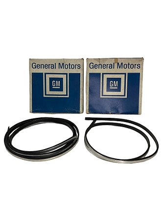 Par Friso Moldura Superior e Inferior do Para-Brisa GM Monza 1982 até 1993 Original GM 94641085 94641086 Novos de Época