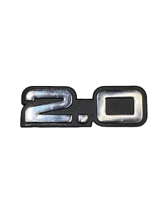 Emblema 2.0 Cromado Tampa Traseira GM Monza 1987 até 1993 Kadett Ipanema 1989 até 1993 Original GM 52256243 Novo