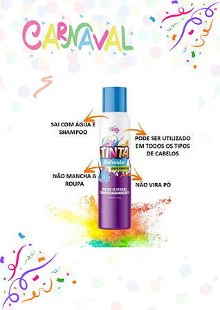 TINTA DE CABELO ( PRATA ) COLORIDA SPRAY