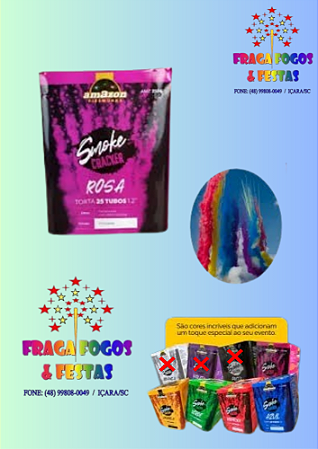 TORTA SMOKE CRACKER ROSA