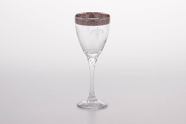 Jogo de 06 taças para vinho prata