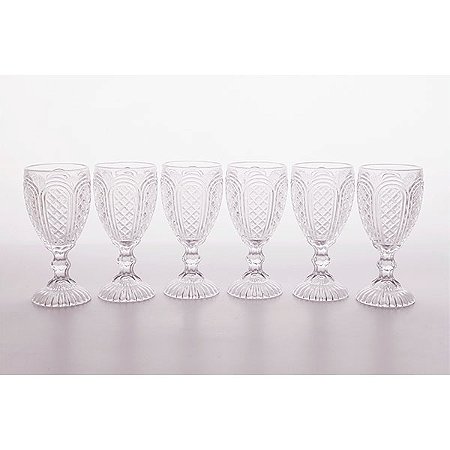 Jogo 06 taças água Paty – transparente – 280 ml