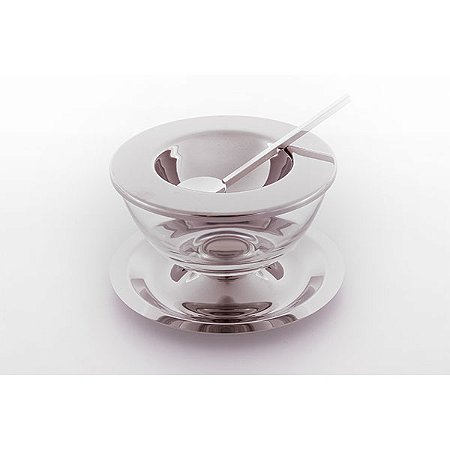 Porta caviar com colher inox – red 14 cm