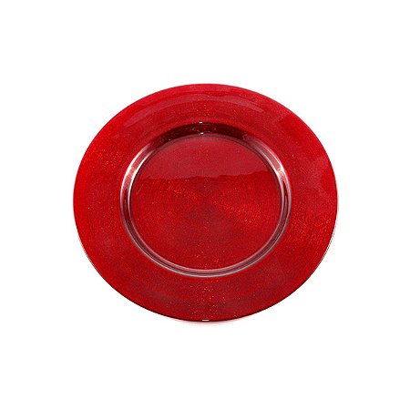 Sousplat Arda Gift vermelho