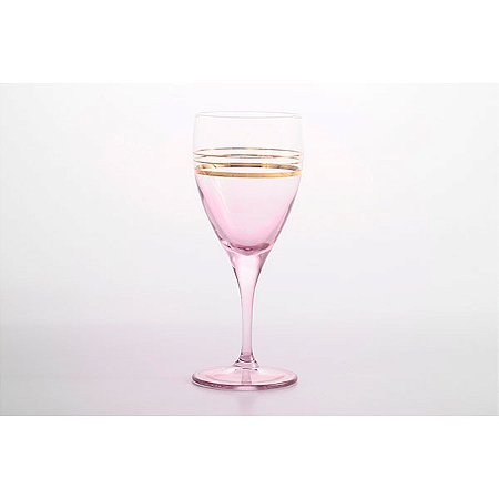 Conjunto 06 taças de vinho tinto - Rosa Luster