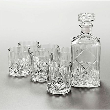 Jogo garrafa de whisky Roy com 06 copos