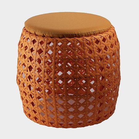 PUFF REDONDO LARANJA