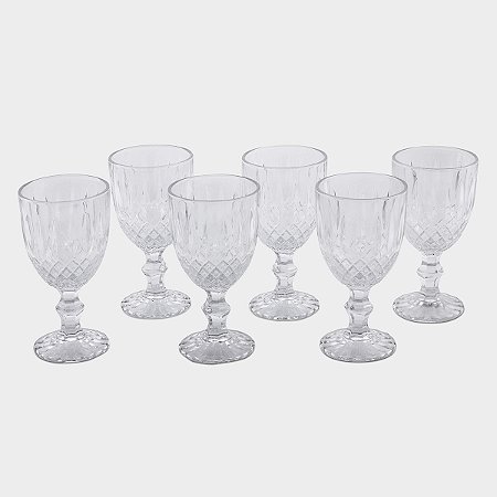 JOGO 06 TAÇAS DE VIDRO GREEK