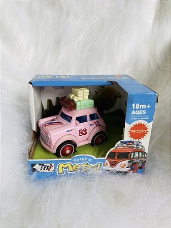 CARRO DE FRICÇÃO DE FERRO- ROSA