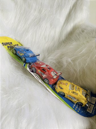 KIT 3 CARRINHOS SUPER POLICE