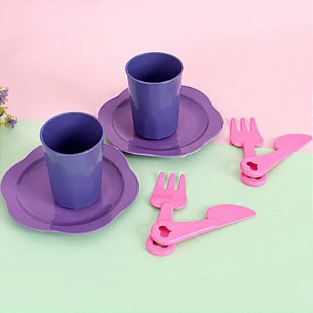 JOGO DE PRATOS E TALHERES