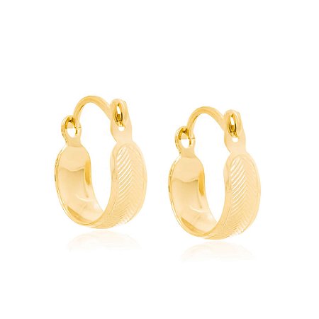 Brinco argola banhado a ouro 18k - tam.único 5240320000