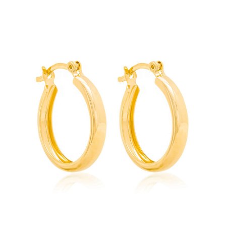 Brinco argola banhado a ouro 18k - tam.único 5208070000