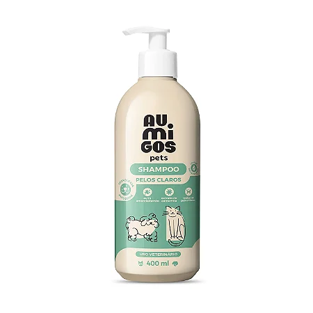 Shampoo Pelos Claros Au.Migos Pets 400Ml