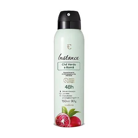 Desodorante Antitranspirante Aerossol Instance Chá Verde E Romã 150Ml/90G