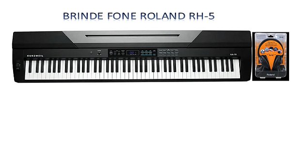 PIANO DIGITAL KURZWEIL KA70 + FONE DE BRINDE