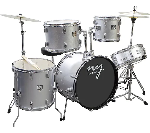 NY FIRST DRUMS BATERIA ACUSTICA BUMBO 20" PRATA