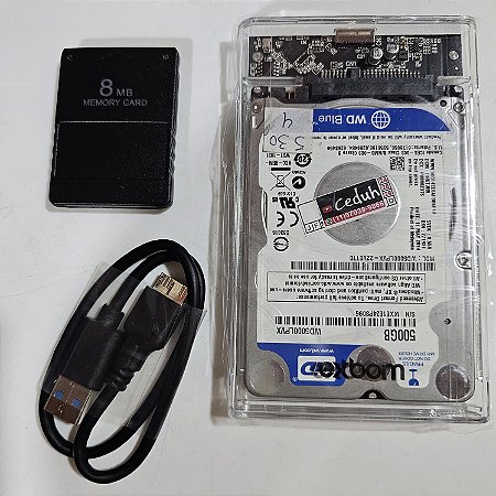 OPL Para PS2 Matrix HD 500GB e Memory Card