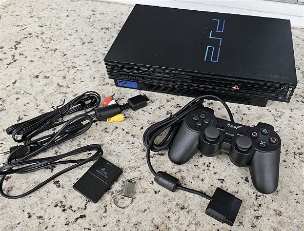 PS2 Fat sem leitor OPL 64gb com 31 jogos 1 controle e cabos