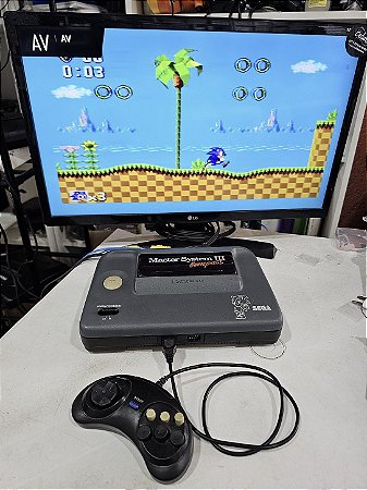 Master system 3 com 1 controle 1 jogo na memória e cabos