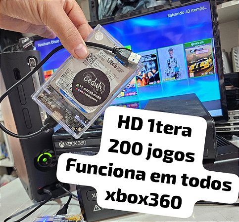 HD 1TB de xbox360 com aurora compatível com todos XBOX360