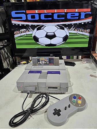 Super Nintendo 1 controle 1 jogo paralelo e cabos